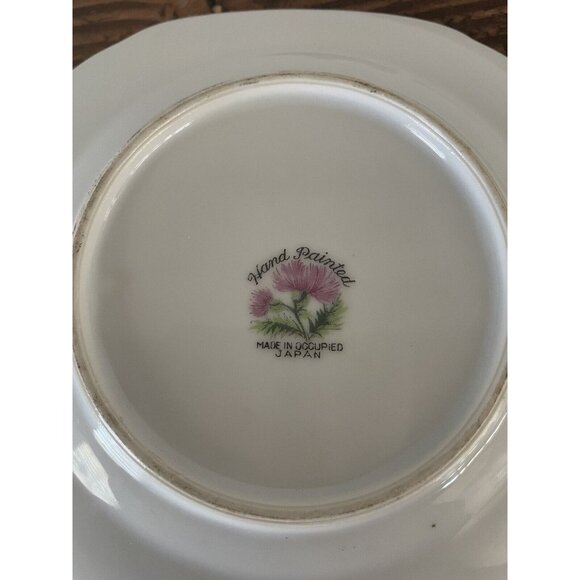 Made in Occupied Japan, Gold Handled Serving Plate, Vintage Handpainted Fruit - Picture 6 of 7